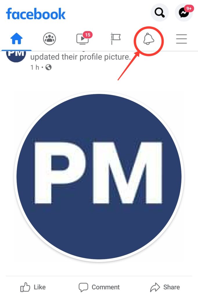 Facebook Notifications Icon Highlight