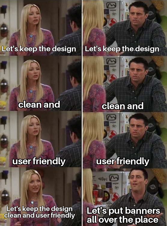 Phoebe Teaching Joey - Marketing Banners