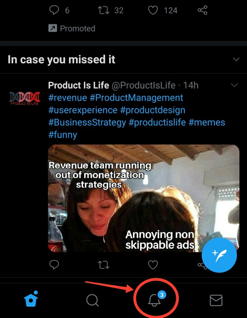 Twitter Notifications Icon Highlight