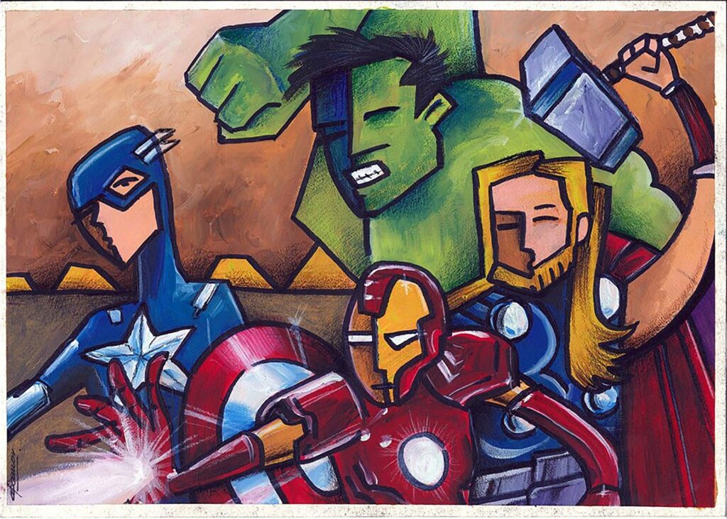 Avengers - Iron man, Thor, Captain America, Hulk