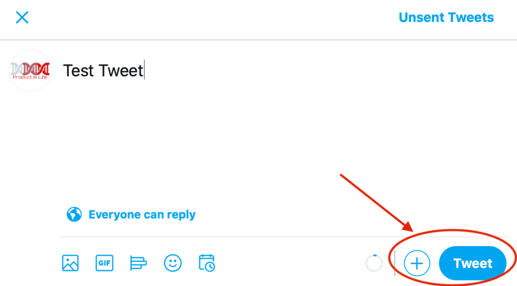 Twitter - Add another Tweet and Tweet button Screenshot