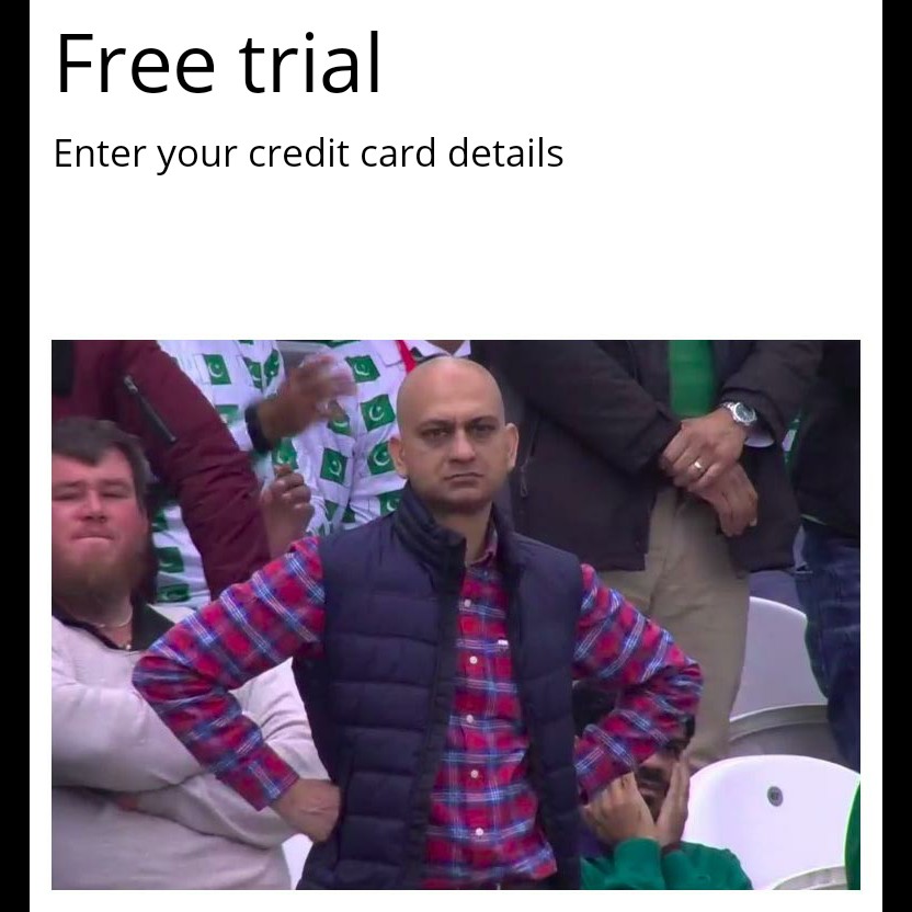 Disappointed Cricket Fan - Free Trial
